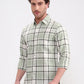 Green Checked Slim Fit Casual Shirt | Greenfibre