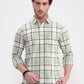 Green Checked Slim Fit Casual Shirt | Greenfibre