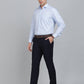 Sky Blue Checked Regular Fit Formal Shirt | Greenfibre