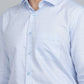 Sky Blue Checked Regular Fit Formal Shirt | Greenfibre