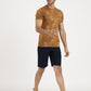 Khaki Printed Slim Fit T-Shirt | Greenfibre