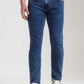 Mid Indigo Blue Washed Narrow Fit Jeans | Greenfibre