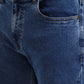 Mid Indigo Blue Washed Narrow Fit Jeans | Greenfibre