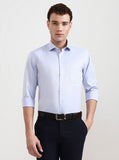 Sky Blue Solid Slim Fit Formal Shirt | Greenfibre