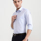 Sky Blue Solid Slim Fit Formal Shirt | Greenfibre
