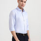 Sky Blue Solid Slim Fit Formal Shirt | Greenfibre
