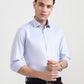 Sky Blue Solid Slim Fit Formal Shirt | Greenfibre