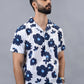 White Printed Slim Fit Casual Shirt | JadeBlue