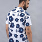 White Printed Slim Fit Casual Shirt | JadeBlue