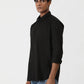 Black Solid Smart Fit Semi Casual Shirt | Greenfibre