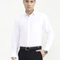 White Solid Slim Fit Formal Shirt | Greenfibre