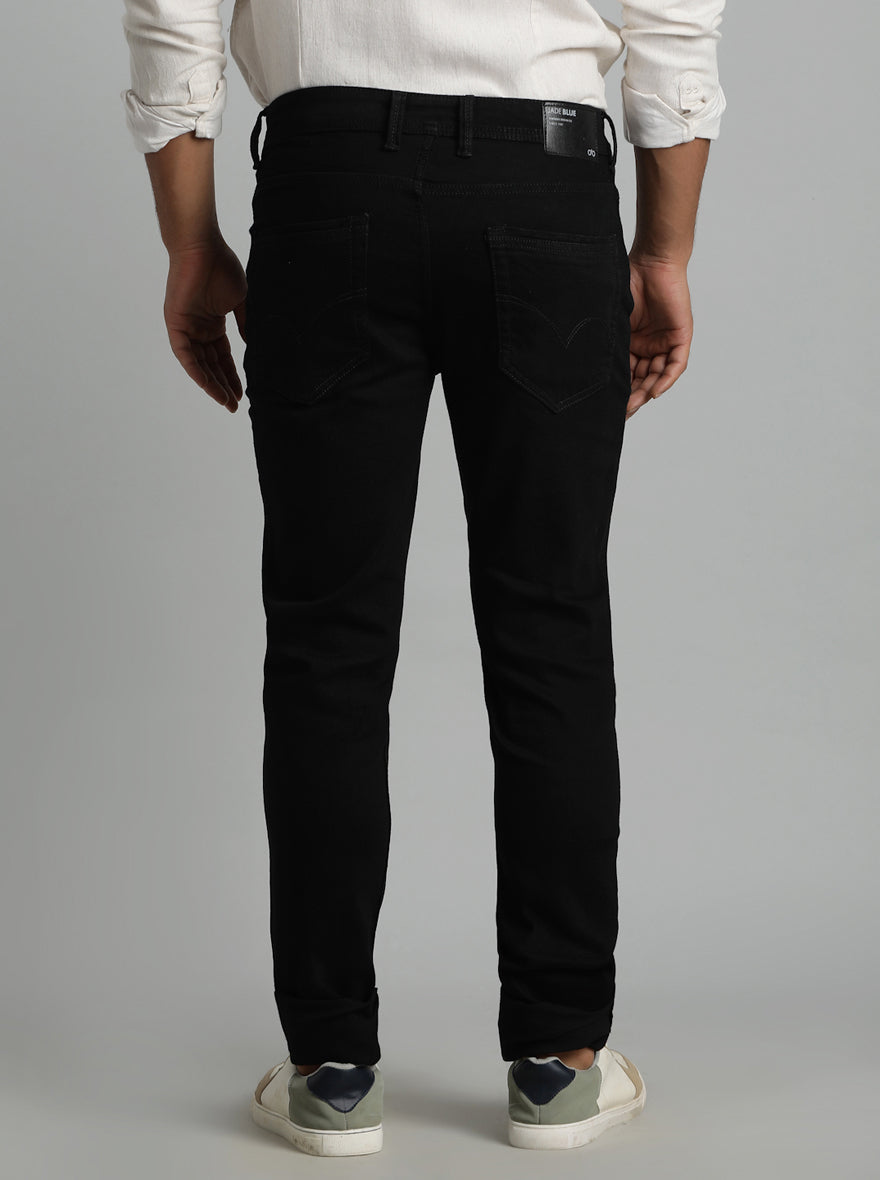 Jet Black Washed Slim Fit Jeans | JadeBlue