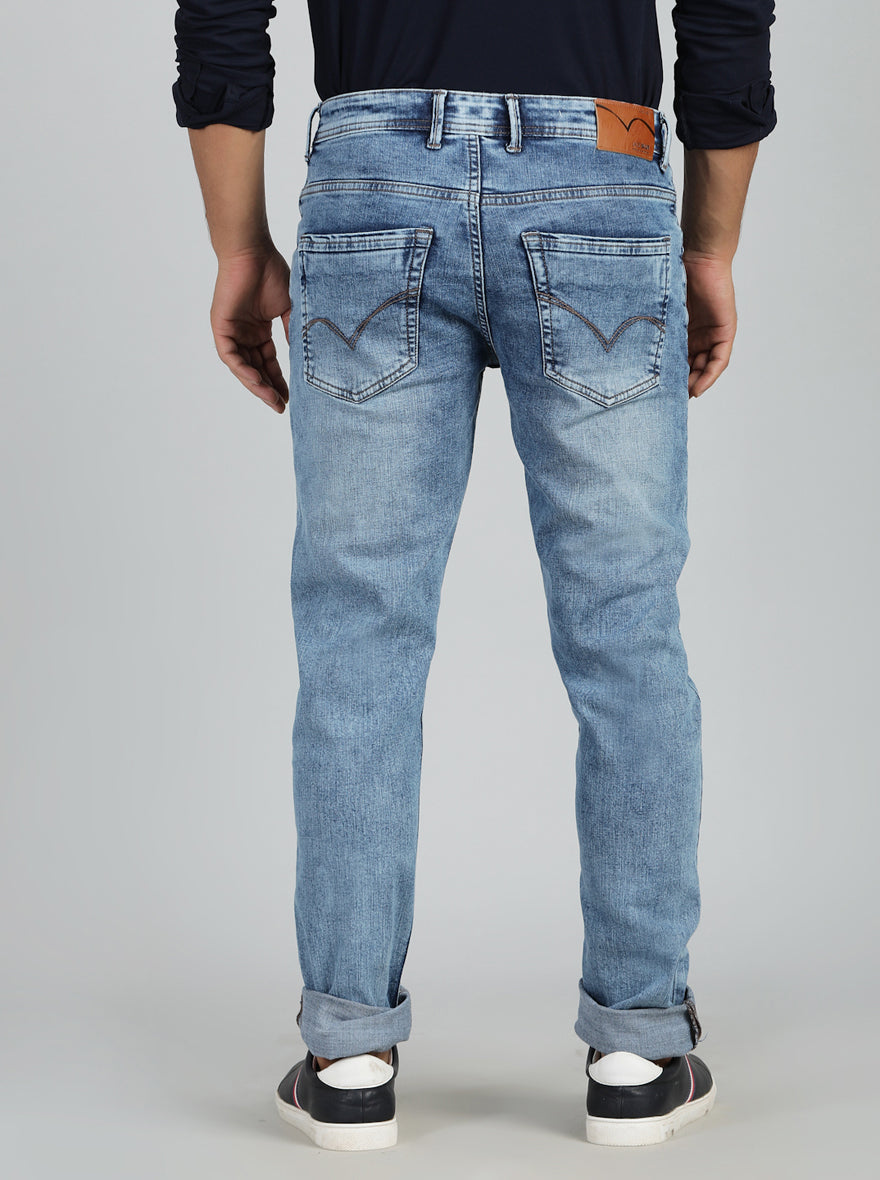 Light Blue Washed Slim Fit Jeans | JadeBlue