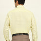Lemon Yellow Striped Regular Fit Formal Shirt | JadeBlue