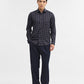 Navy Blue Checked Tailored Fit Semi Casual Shirt | Greenfibre