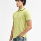 Lime Green Solid Slim Fit Polo T-Shirt | Greenfibre