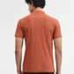 Rust Jacquard Slim Fit Polo T-Shirt | Greenfibre