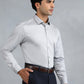 Grey Solid Slim Fit Party Wear Shirt | Greenfibre