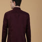 Wine Solid Slim Fit Party Wear Shirt | Greenfibre