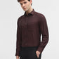 Maroon Checked Slim Fit Formal Shirt | Greenfibre