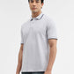 Steel Grey Solid Slim Fit Polo T-Shirt | Greenfibre