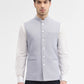 Sky Blue Solid Regular Fit Waistcoat | Greenfibre