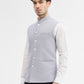 Sky Blue Solid Regular Fit Waistcoat | Greenfibre