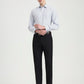 Black Solid Slim Fit Formal Trouser | Greenfibre