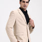 Fawn Solid Regular Fit Blazer | Greenfibre