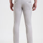 Light Grey Printed Super Slim Fit Casual Trouser | Greenfibre