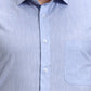Blue Solid Regular Fit Formal Shirt | Greenfibre