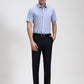 Blue Solid Regular Fit Formal Shirt | Greenfibre