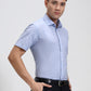 Blue Solid Regular Fit Formal Shirt | Greenfibre