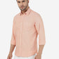 Orange Striped Slim Fit Casual Shirt | Greenfibre