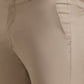 Khaki Solid Slim Fit Formal Trouser | Greenfibre