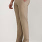 Khaki Solid Slim Fit Formal Trouser | Greenfibre