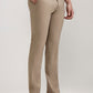 Khaki Solid Slim Fit Formal Trouser | Greenfibre