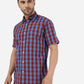 Bonnie Blue Checked Smart Fit Semi Casual Shirt | Greenfibre