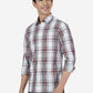 Red Checked Slim Fit Casual Shirt | Greenfibre