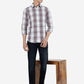 Red Checked Slim Fit Casual Shirt | Greenfibre