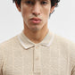 Fawn Jacquard Slim Fit Polo T-Shirt | Greenfibre