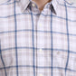 Light Purple Checked Slim Fit Casual Shirt | Greenfibre