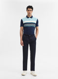 Navy Blue Solid Super Slim Fit Casual Trouser | Greenfibre