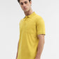 Ochre Yellow Solid Regular Fit Polo T-Shirt | Greenfibre
