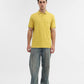 Ochre Yellow Solid Regular Fit Polo T-Shirt | Greenfibre
