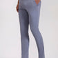 Light Blue Solid Super Slim Fit Casual Trouser | Greenfibre