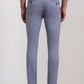 Light Blue Solid Super Slim Fit Casual Trouser | Greenfibre