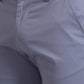 Light Blue Solid Super Slim Fit Casual Trouser | Greenfibre