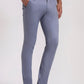 Light Blue Solid Super Slim Fit Casual Trouser | Greenfibre