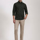 Green Printed Slim Fit Casual Shirt | Greenfibre